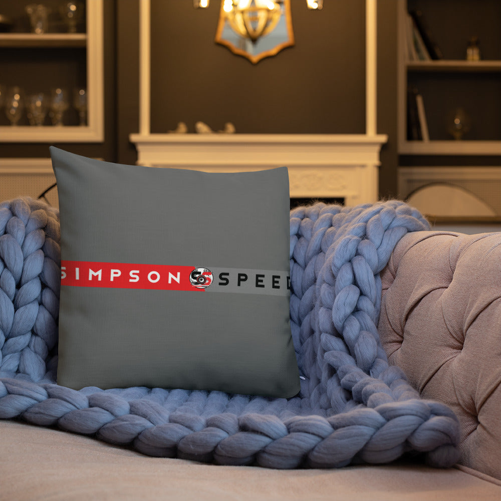 Red and grey logo Premium Pillow